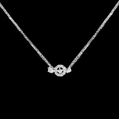 #LoveIVANA | Classic Dainty Round Halo Diamond Necklace 14kt