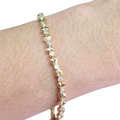 #TheSALE | Golden Ribbon Round Diamond Bracelet 14kt
