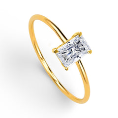 KATRINA | 0.25ct Radiant Classic Solitaire Diamond Engagement Ring 14kt