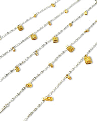 #LVNA2024 LVNA Signatures Square Cushion Rare Fancy Yellow Colored Station Diamond Bracelet 18kt