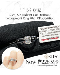 1.21ct J SI2 Radiant Cut Diamond Engagement Ring 14kt | GIA Certified