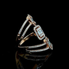 #LVNA2024 | Rose Trio Crossover Emerald  Diamond Ring 18kt