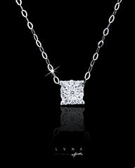 0.50ct Face Dainty Classic Round Diamond Necklace 14kt
