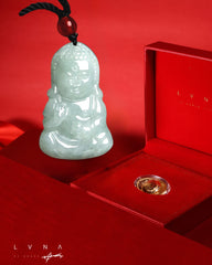 The Vault | Premium Myanmar Natural Hand Carved Jadeite Circular Pendant Necklace