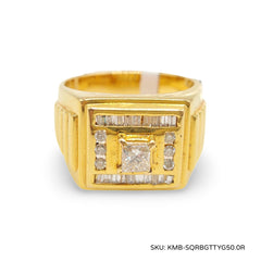 #TheSALE | Golden Princess Baguette Unisex Diamond Ring 14kt