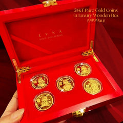 #TheVault | GLD 24kt Pure Gold Bar Coins in Luxury Wooden Box (999.9au)