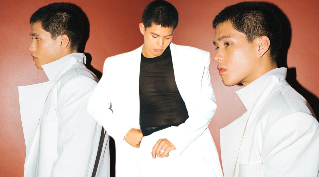 Kyle Echarri in Fearless Elegance with LVNA at the MEGA Fashion Awards