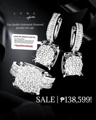 CLEARANCE BEST | Round Paved Dangling Diamond Jewelry Set 14kt