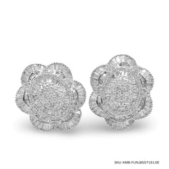 #TheSALE | Floral Baguette Diamond Earrings 18kt