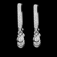 #LVNA2024 | Dainty Hoop Station Dangle Diamond Earrings 14kt