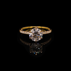 1.23ct G VS2 Round Brilliant Diamond Engagement Ring 14kt IGI Certified
