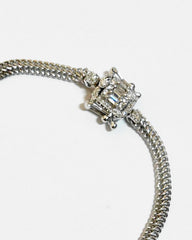 #LVNA2024 |Emerald Halo Lock Unisex Diamond Bracelet 18kt