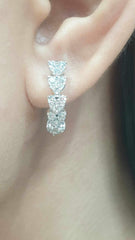 #ThePromise | Heart Half Eternity Hoop Diamond Earrings 14kt