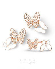#LVNA2024 | Rose Butterfly White Deco Paved Diamond Jewelry Set 18kt