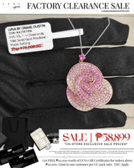 #LVNA2024 | Deco Floral Pink Ruby Gemstones Diamond Necklace 14kt