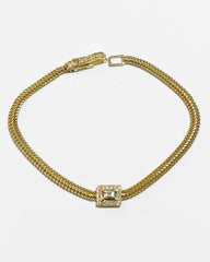 #LoveLVNA | Emerald Halo Paved Unisex Diamond Bracelet 18kt
