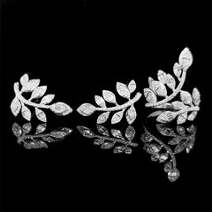CLEARANCE BEST | Floral Deco Statement Diamond Jewelry Set 14kt
