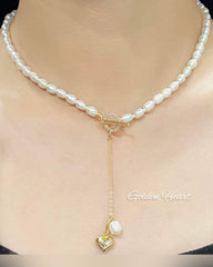 HOPE “Golden Heart” LVNA Signatures Eternity Pearl & Gold Drop Necklace | #LoveLVNA (Get FREE ₱10,000 worth of LVNA GCs T&C Apply)