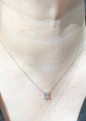 #LVNA2024 | 1.04ct E SI2 Emerald Solitaire Diamond Necklace 14kt IGI Certified