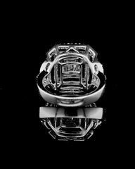 #LVNA2024 | Unisex Square Halo Paved Diamond Ring 18kt