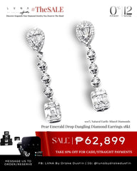 #LVNA2024 | Pear Emerald Drop Dangling Diamond Earrings 18kt