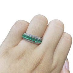 #ThePromise | LVNA Half Eternity Colombian Emerald Ring | Editor’s Pick