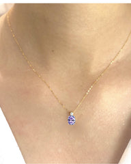 #LVNA2024 | Oval Amethyst Diamond Necklace in 16-18” 18kt