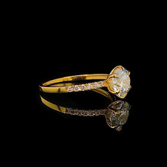 1.17ct G VS1 Round Brilliant Diamond Engagement Ring 14kt IGI Certified