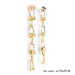 #TheSALE | Golden Chunky Drop Diamond Earrings 14kt