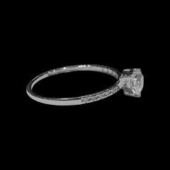CLR | 0.65cts D VS2 Heart Brilliant Diamond Ring GIA Certified 14kt