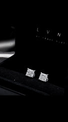 PREORDER | GIA Certified 3.00ct & 3.00ct I VS1 Square Radiant Solitaire Stud Diamond Earrings 18kt