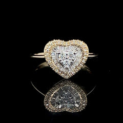 #LVNA2024 |  Golden Classic Heart Baguette Diamond Ring 14kt