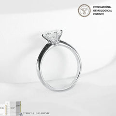 ARRIVING | 1.24ct G VS2 Round Center Diamond Engagement Ring 14kt IGI Certified