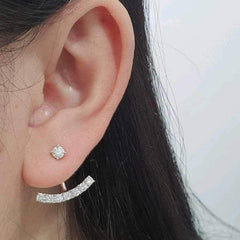#TheSALE | Round Half Arc Diamond Earrings 18kt