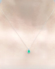 #LVNA2024 | LVNA Signatures Colombian Emerald Diamond Necklace in 18” 18kt Gold Chain