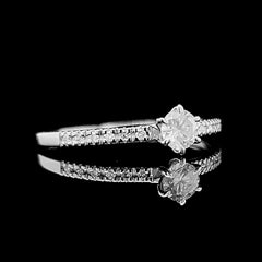 CLR | 0.52cts G SI Round Brilliant Diamond Engagement Ring 14kt