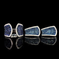 #LVNA2024 | Blue Sapphire Paved Diamond Jewelry Set 18kt
