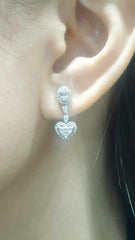 #LVNA2024 |  Oval Heart Dangling Diamond Earrings 14kt