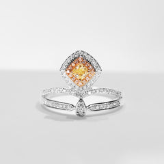 Fancy Rare Yellow Colored Diamond Ring 14kt