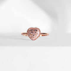 Rose Baguette Paved Diamond Ring 18kt