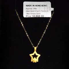 PRICEDROP! | 24kt Gold Lucky Charm Pendant Necklace in 16-18”