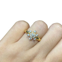 #LVNA2024 | Golden Floral Diamond Ring 18kt