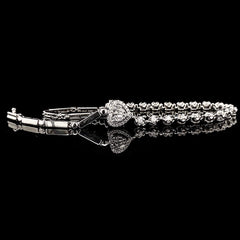 #LVNA2024 | 1.5cttw Twin Hearts Half Eternity Tennis Diamond Bracelet 14kt