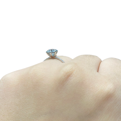 1.28ct G VS2 Round Brilliant Diamond Engagement Ring 14kt IGI Certified