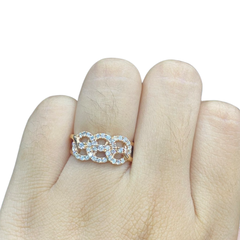 #LVNA2024 | Rose Chunky Half Eternity Diamond Ring 18kt