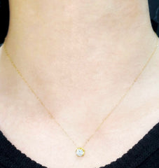 #LVNA2024 | 0.40ct H I2 Round Solitaire Diamond Necklace 18kt