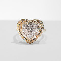 #LoveIVANA | Golden Large Heart Diamond Ring 14kt