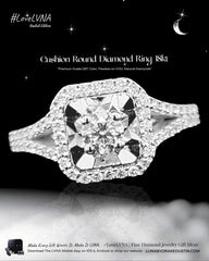 #BuyNow | Classic Cushion Round Diamond Ring 18kt