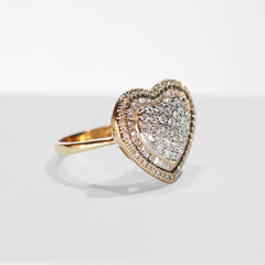 #LoveIVANA | Golden Large Heart Diamond Ring 14kt