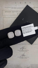 #LVNA2024 |  Cushion Paved Diamond Earrings 18kt